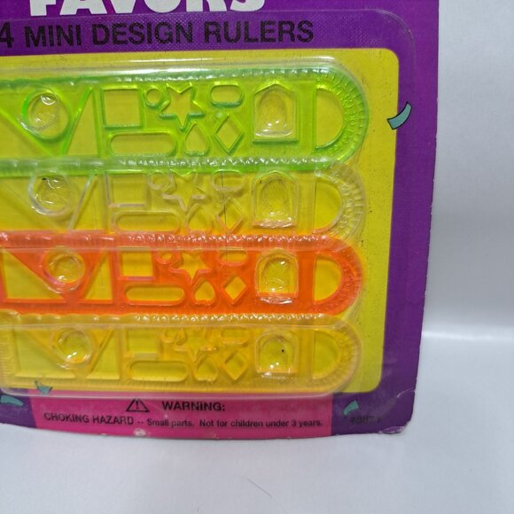 Party Favors Stencil Rulers Plastic Multicolor Birthday Pinata Stocking Stuffers - Picture 4 of 10